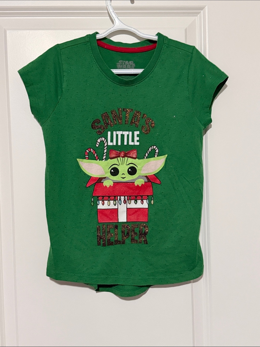 "Santa's Little Helper" Baby Yoda Graphic Tee